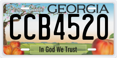 GA license plate CCB4520
