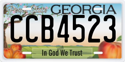 GA license plate CCB4523
