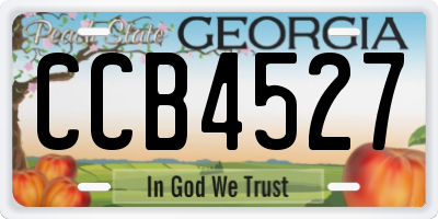 GA license plate CCB4527