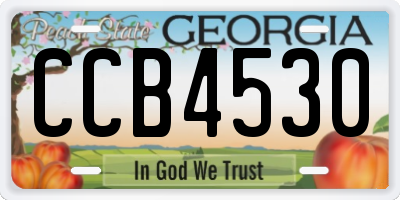 GA license plate CCB4530