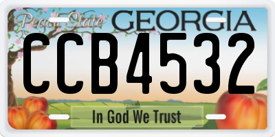 GA license plate CCB4532