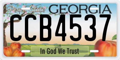 GA license plate CCB4537