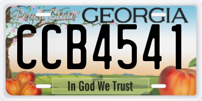 GA license plate CCB4541