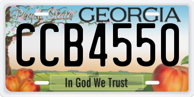 GA license plate CCB4550