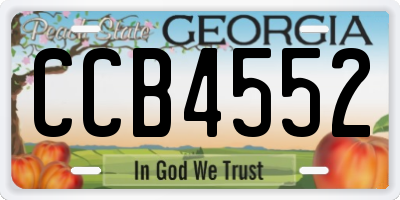 GA license plate CCB4552