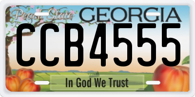 GA license plate CCB4555
