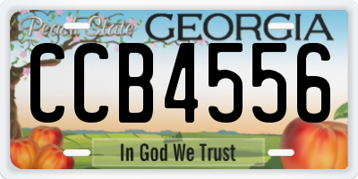 GA license plate CCB4556