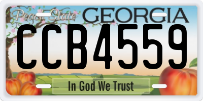 GA license plate CCB4559