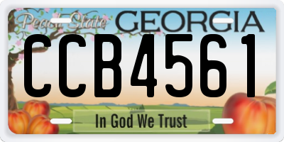 GA license plate CCB4561
