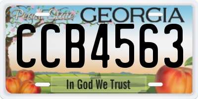 GA license plate CCB4563