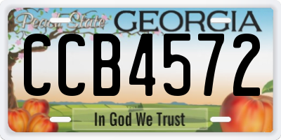 GA license plate CCB4572