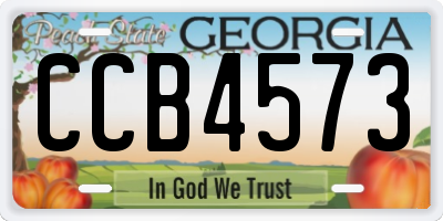 GA license plate CCB4573