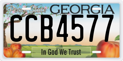 GA license plate CCB4577