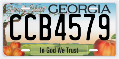 GA license plate CCB4579