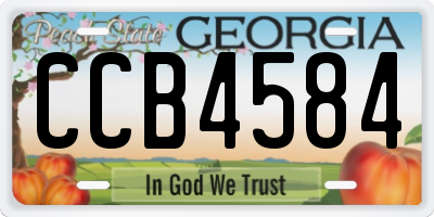 GA license plate CCB4584