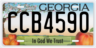 GA license plate CCB4590