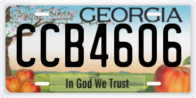 GA license plate CCB4606