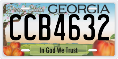 GA license plate CCB4632