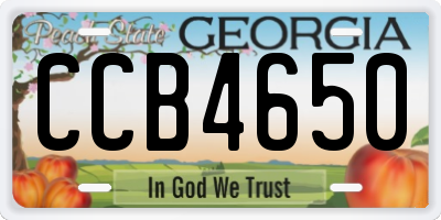 GA license plate CCB4650
