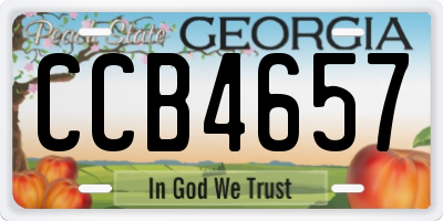 GA license plate CCB4657