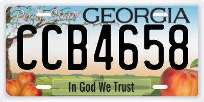 GA license plate CCB4658