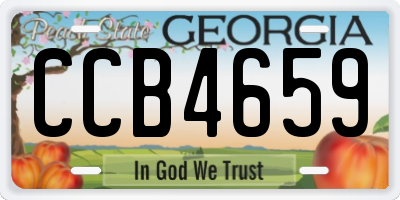 GA license plate CCB4659