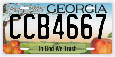 GA license plate CCB4667