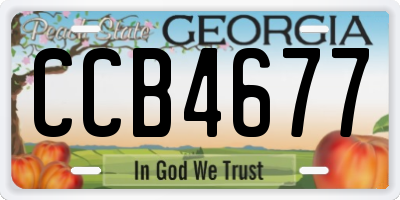 GA license plate CCB4677