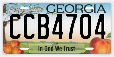 GA license plate CCB4704