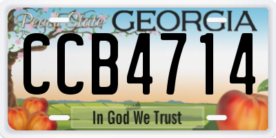 GA license plate CCB4714