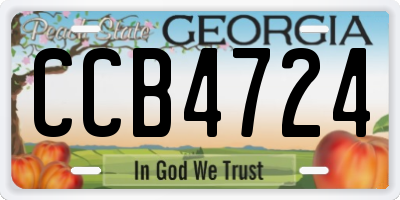 GA license plate CCB4724