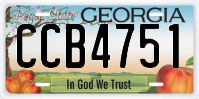 GA license plate CCB4751