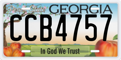 GA license plate CCB4757
