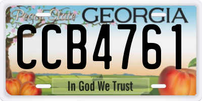 GA license plate CCB4761