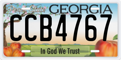 GA license plate CCB4767