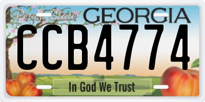 GA license plate CCB4774