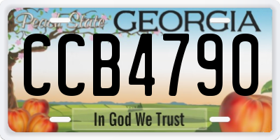 GA license plate CCB4790