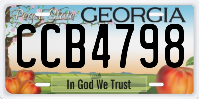 GA license plate CCB4798