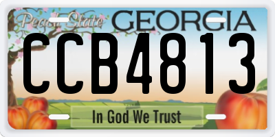 GA license plate CCB4813