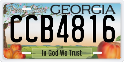 GA license plate CCB4816