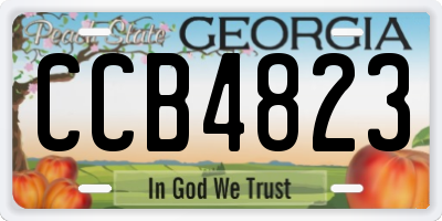 GA license plate CCB4823
