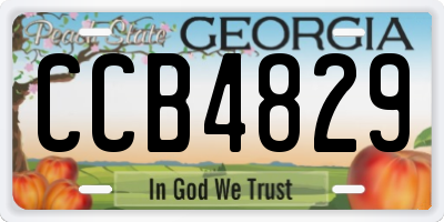GA license plate CCB4829