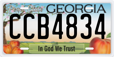 GA license plate CCB4834