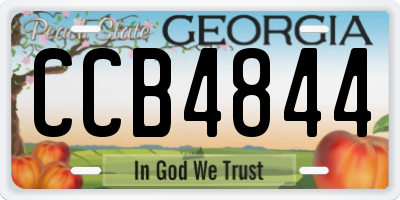 GA license plate CCB4844