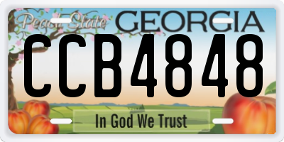 GA license plate CCB4848