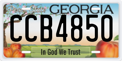 GA license plate CCB4850
