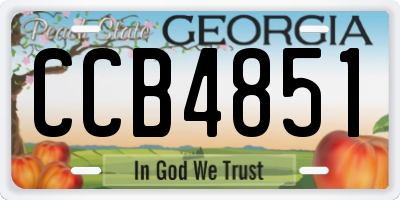 GA license plate CCB4851