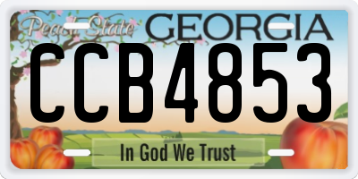 GA license plate CCB4853