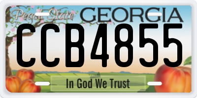 GA license plate CCB4855