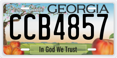 GA license plate CCB4857